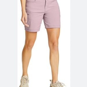 Eddie Bauer Womens Rainier ShortShorts Pink Stretch Utility Size 16